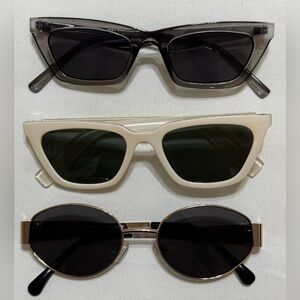 Simply Vera Vera Wang Women's Sunglasses Trio - Black, Cream, Gold Frames